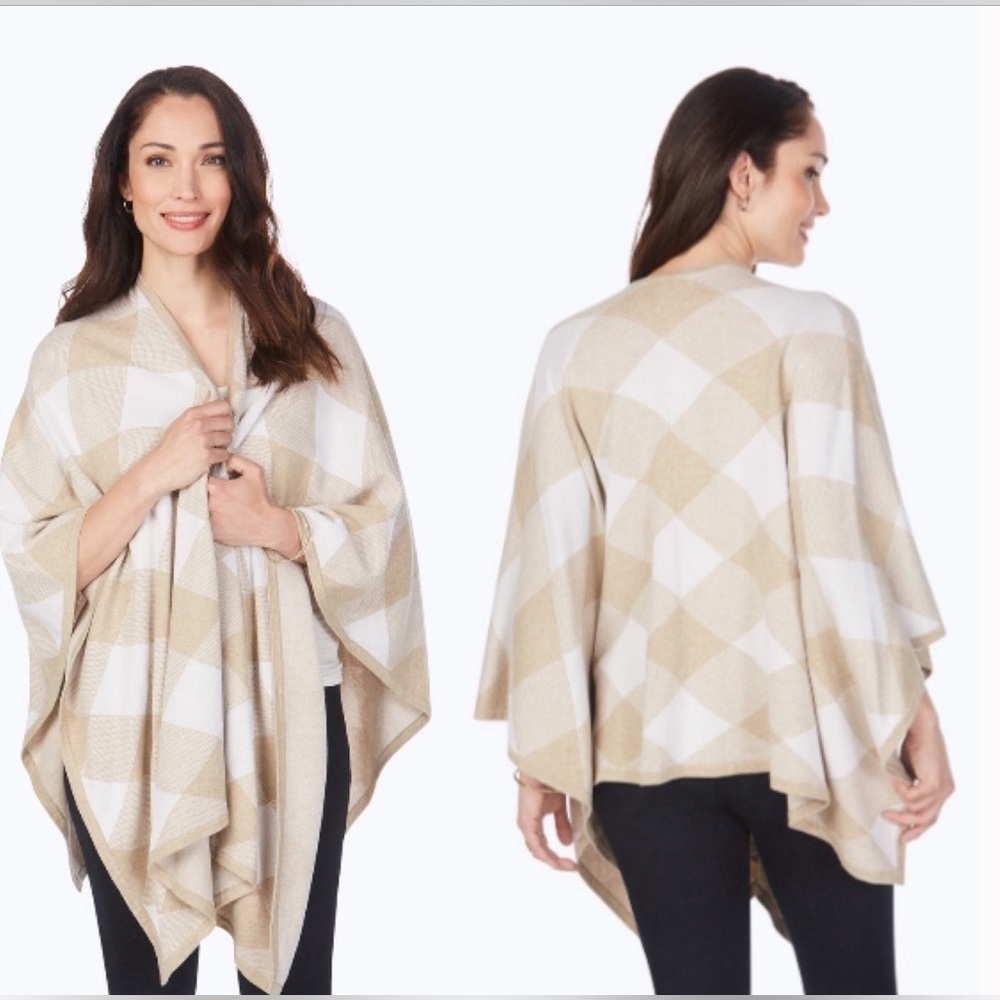 NWT Foxcroft white and cream sweater size 3X